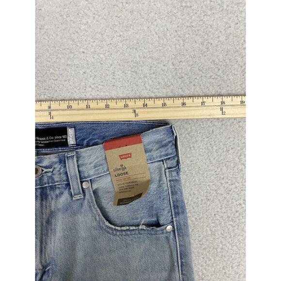 NWT Levis Silver Tab Loose Fit Jeans Light Wash Distressed Mens Size 29x30 - Picture 10 of 11
